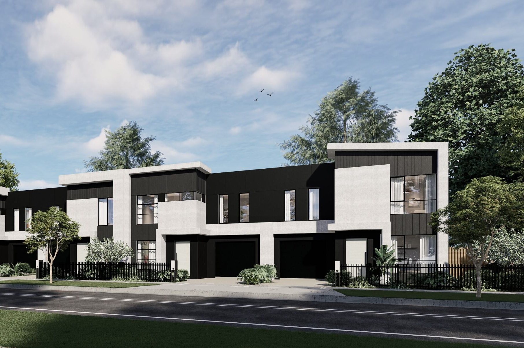 Artist impression of townhomes